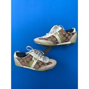 Coach Joss Q293 Signature Casual Tennis sneakers Shoes Black Gray Q293 size 9